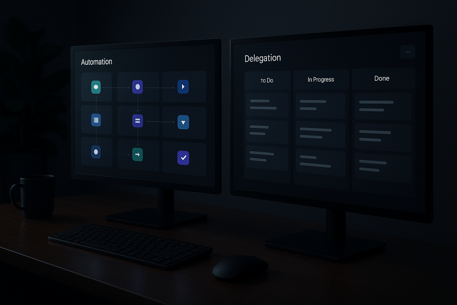 Automation and delegation dashboard