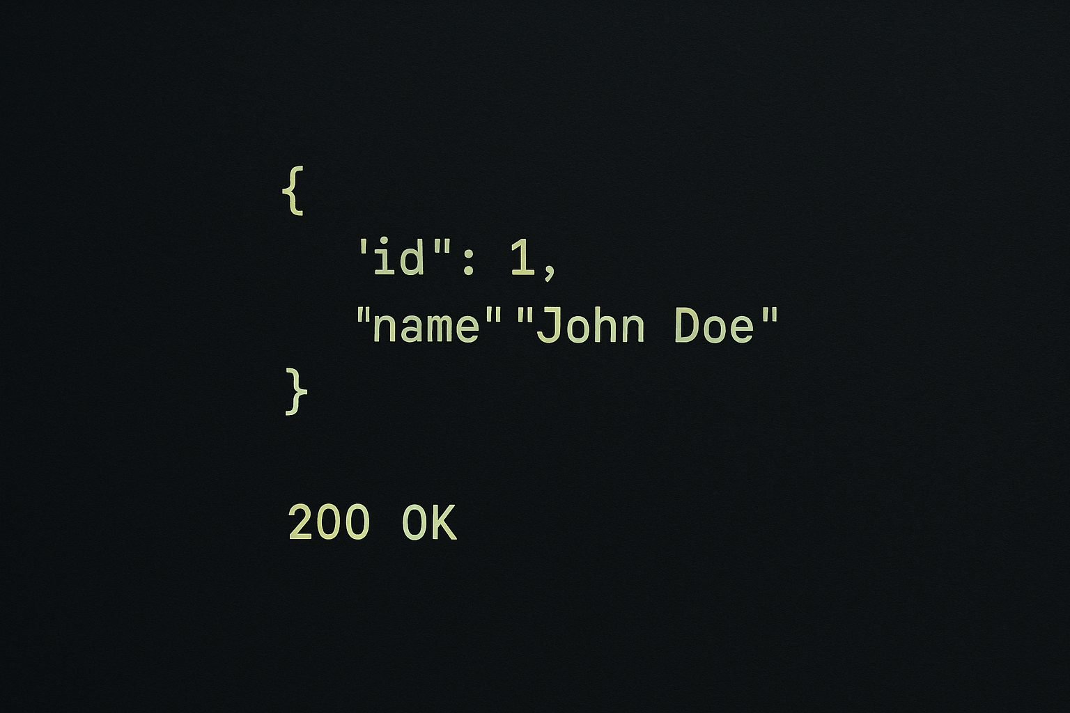 Webhook payload example on dark terminal