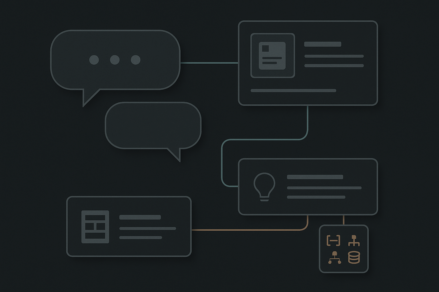Diagram showing conversational queries mapped to product pages
