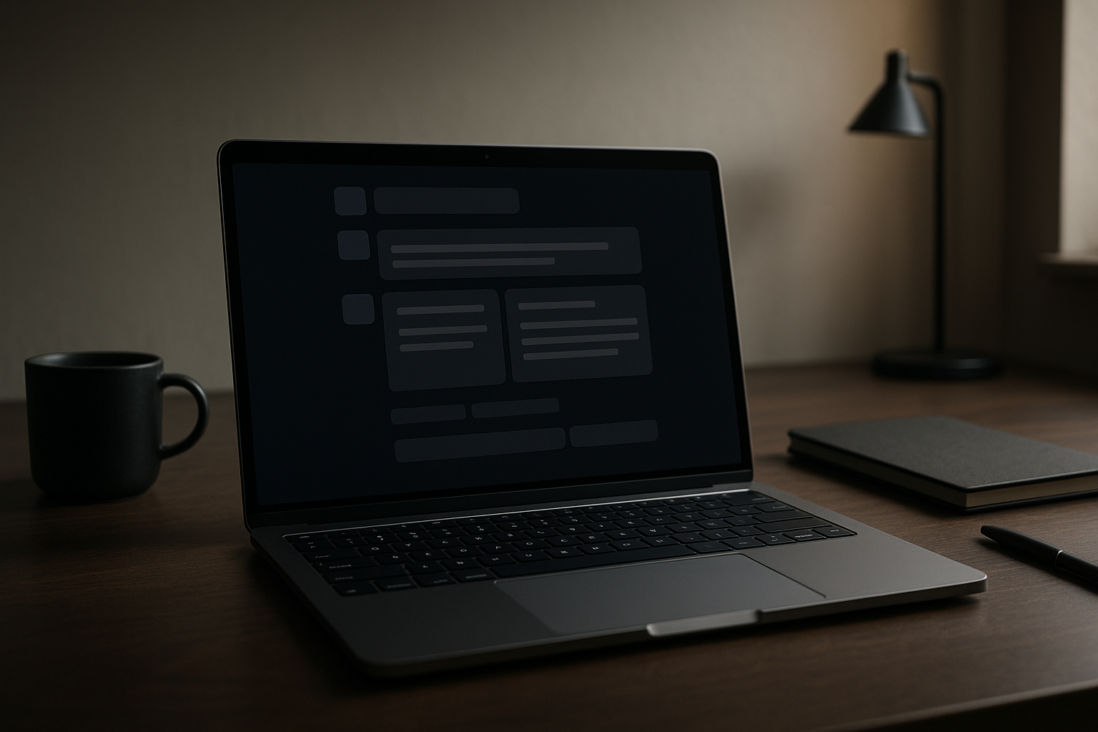 Conversational interface on a laptop screen