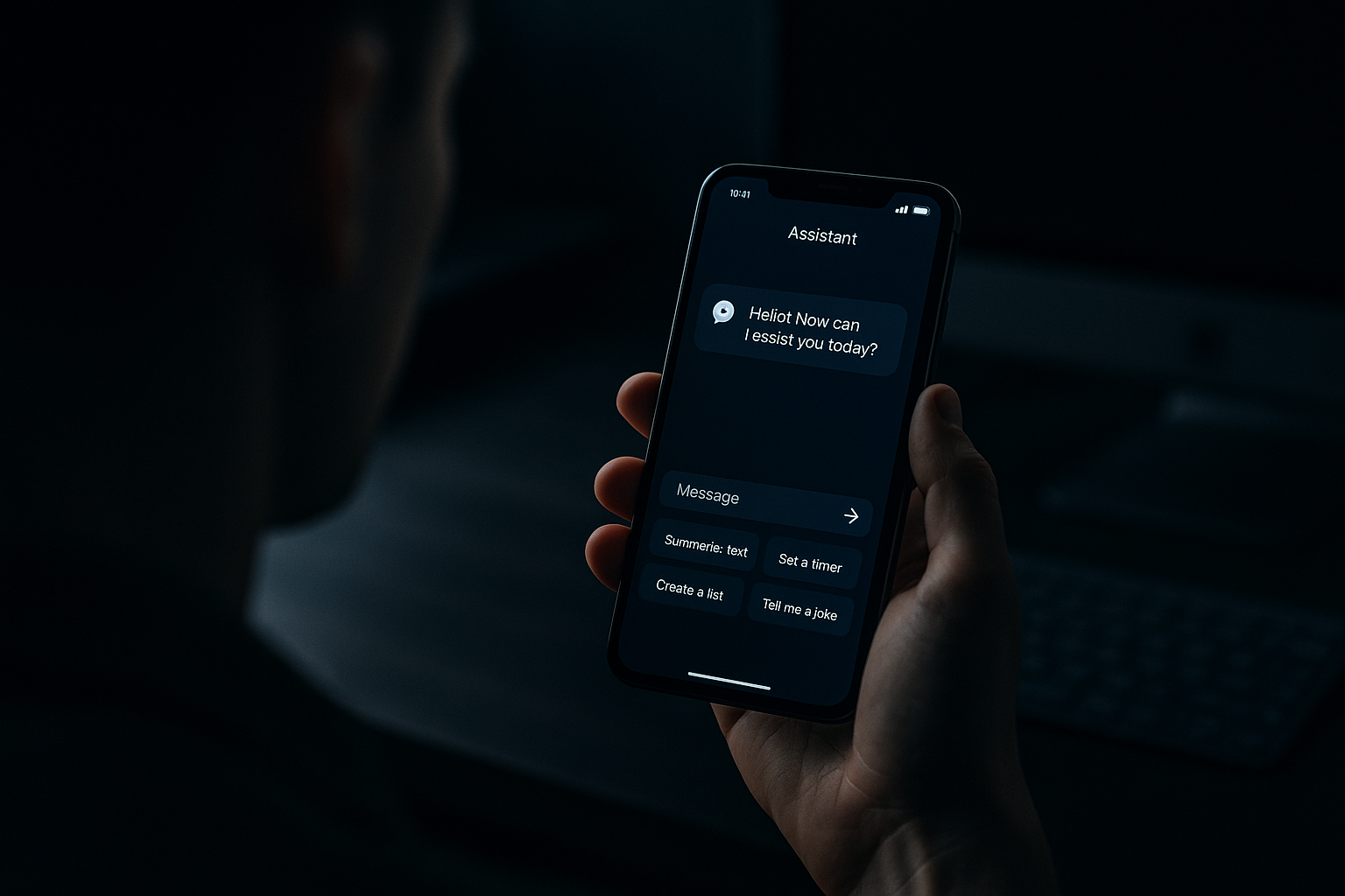 Smartphone with concise chat responses