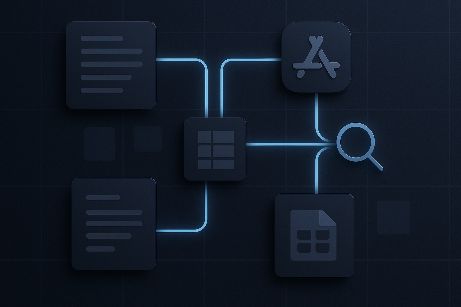 Enterprise search connecting documents and apps