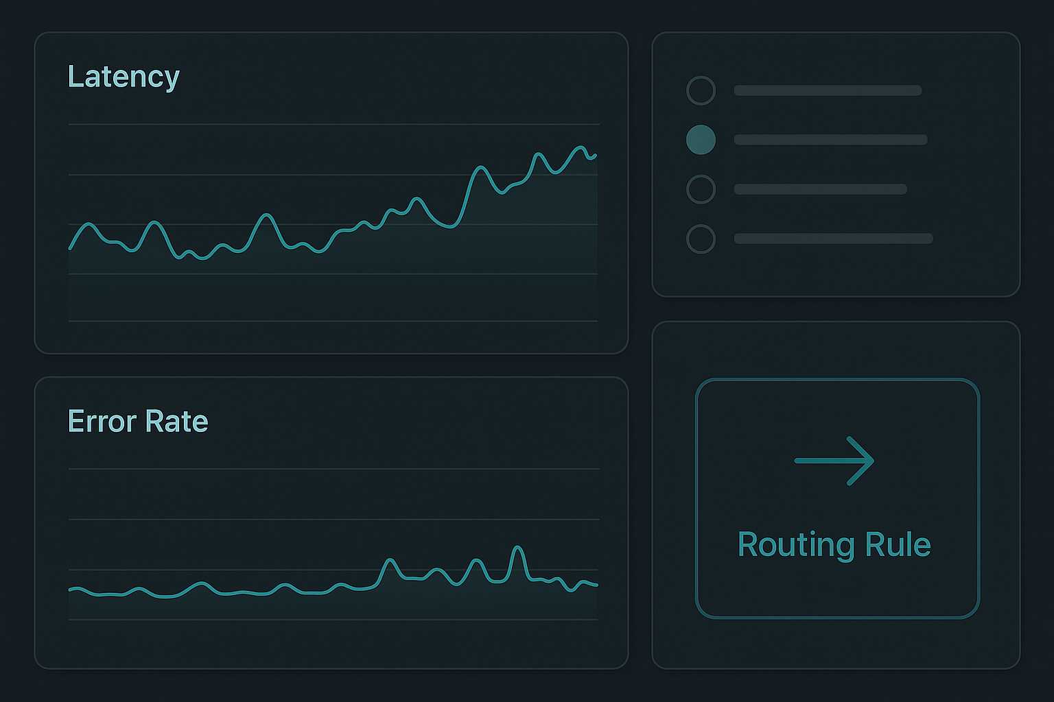 Checklist and monitoring dashboard for model routing