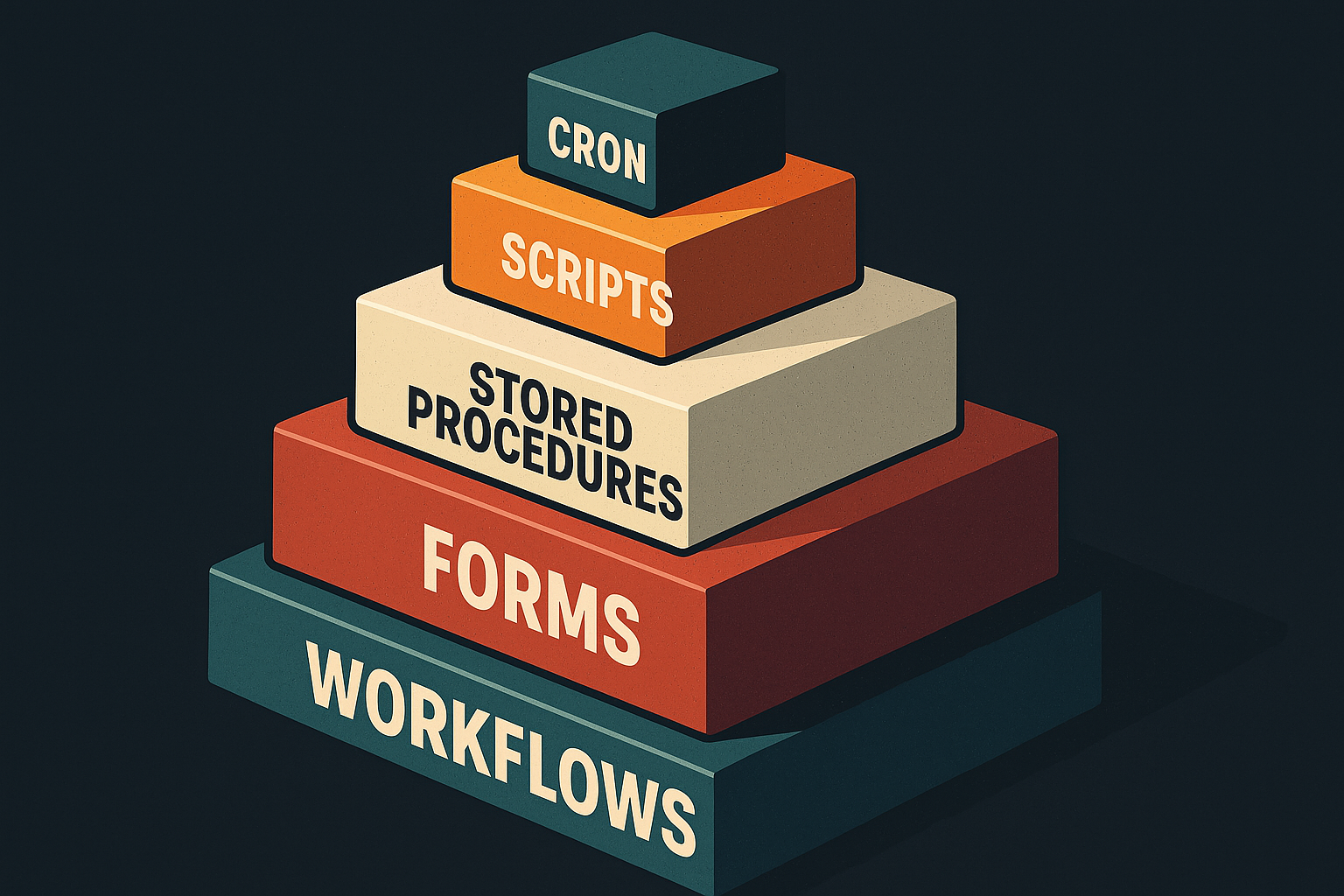 Stack of automation building blocks