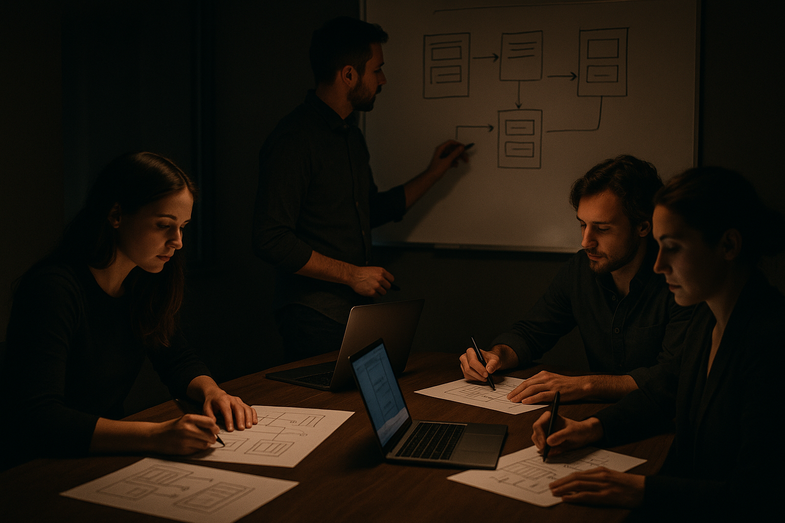 Product team sketching assistant flows