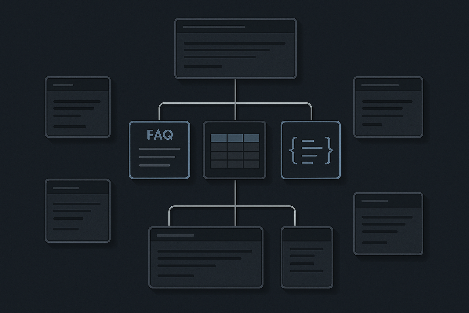 Sitemap and microcontent layout